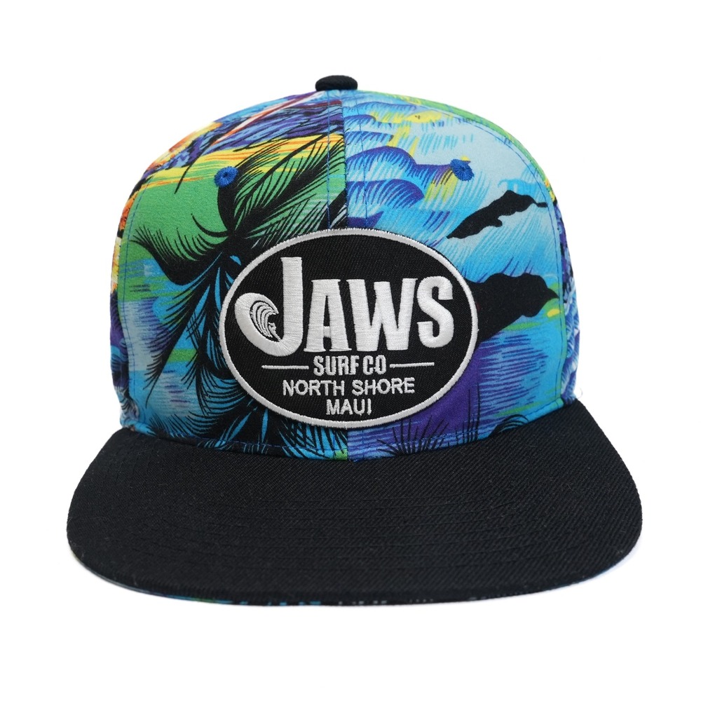 Crown Jaws Surf Co North Shore Maui Hat Snapback Tropical Hawaii Cap